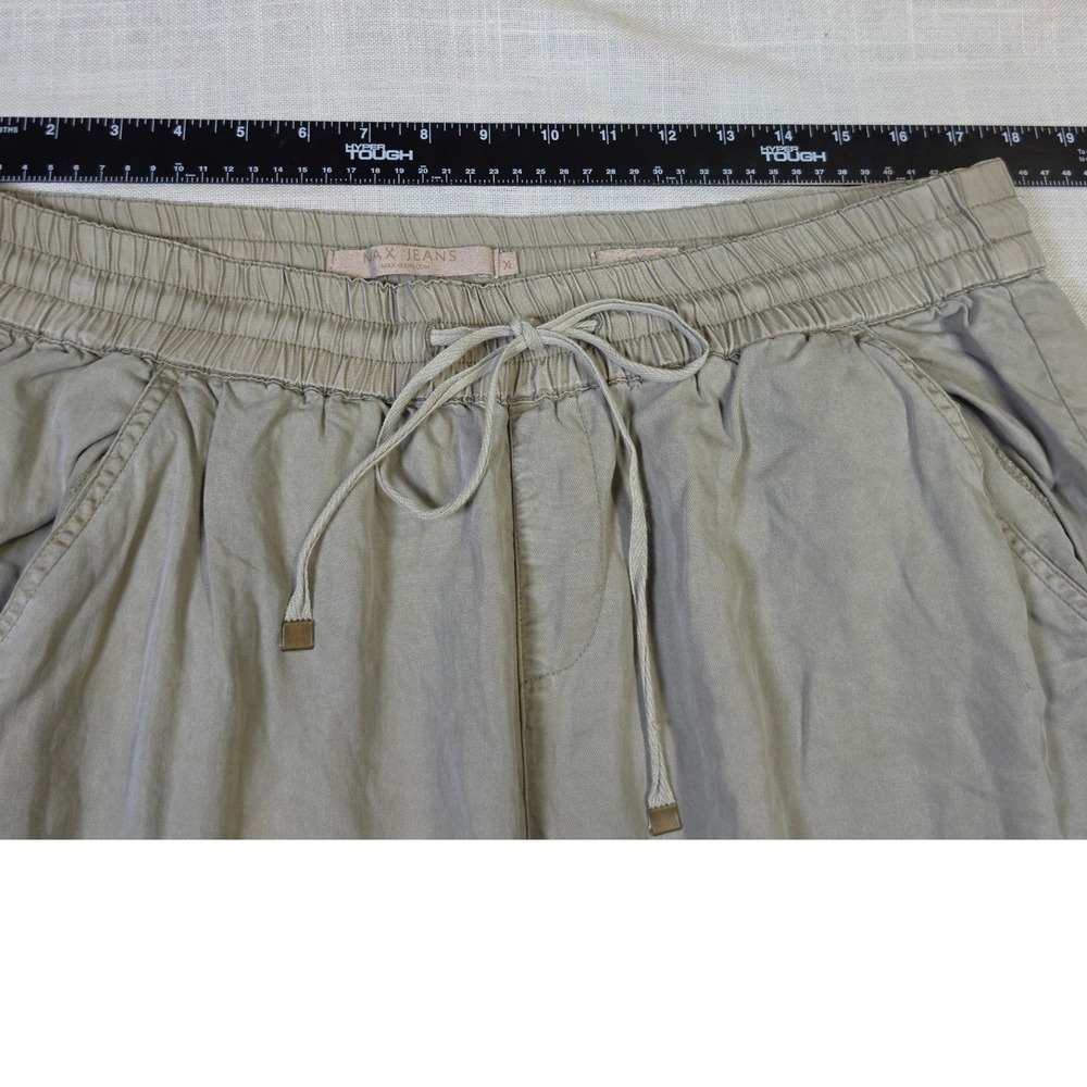 Max Jeans Easy Fit Tencel Joggers Tan Khaki Drawstring Pants XL - Picture 6 of 8
